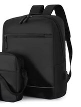 Black Laptop Bag with USB Charging Port Durable Oxford Backpack for Trav... - $29.99