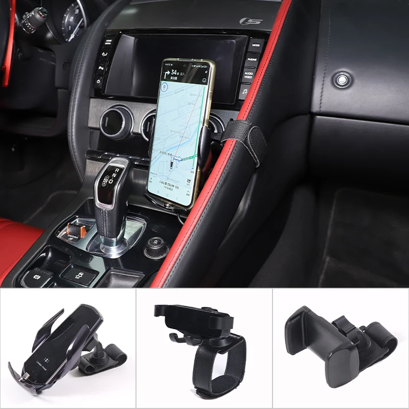 E mobile phone holder gps navigation bracket wireless charging accessories for jaguar f thumb200