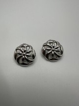 Vintage Silver Clip Monet Earrings 2.5cm - £9.38 GBP