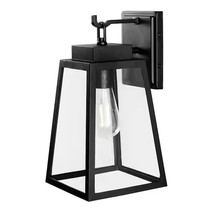 Hampton Bay Corbin Medium 13&quot; Modern 1-Light Black Outdoor Wall Lantern ... - $40.19