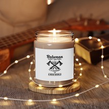 Custom Printed Scented Candle Jar - Relaxing Soy Wax Blend, 9oz - £21.40 GBP
