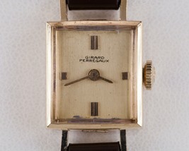 Girard-Perregaux 14k Yellow Gold Women&#39;s Hand-Winding Watch w/ Leather Band - £726.15 GBP