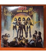 Ace Frehley Kiss signed lp Love Gun, 4 members,  Original, Vintage, Grea... - $6,491.26 MXN