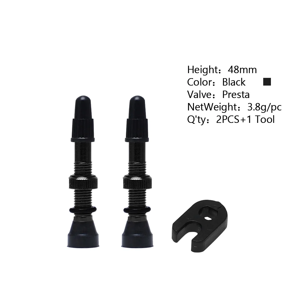 2 Pcs/set Bicycle 40/60/80mm Valve for Compatible Road MTB Bicycle less Tires ss - £83.12 GBP