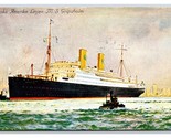MS Gripsholm Ship Swedish America Line 1927 DB Postcard W7 - $3.91