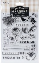 My Minds Eye Inc Gingham Garden Stamp Set Birds Flower Home You &amp; Me Numbers Bee - £9.70 GBP