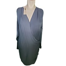 Gold Hawk Blue Sheer Silk Wrap Long Sleeve Ombre Slip Dress sz S NEW Ret... - £60.28 GBP