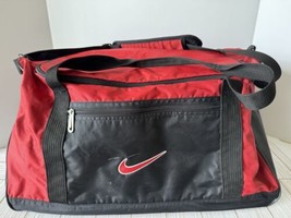Nike Gym Duffel Bag Vintage 90s Y2K Red Black Travel Large 21” Swoosh Jordan - £59.79 GBP
