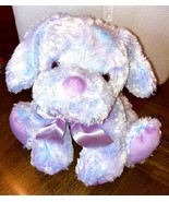 SOFT PLUSH PUPPY DOG  CUDDLY AND COZY  LAVENDER AND BLUE - £8.82 GBP