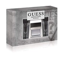 Guess Seductive Homme 3 Piece Gift Set, Toilette, Aftershave Balm, Shower Gel Fo - £59.94 GBP
