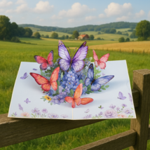 Butterflies pop-up card 15cm x 20cm UK Sales only - $10.00