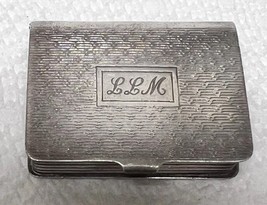 Vintage Silver Metal Book Shaped Pill Box Monogram LLM 1 1/2 by 3/8&quot; - $1,189.70 MXN