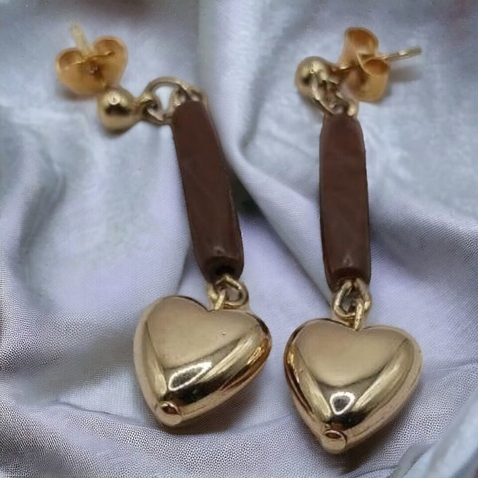 Vintage Heart dangle earrings - $15.00