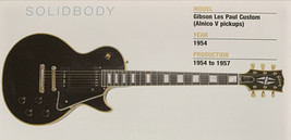 1954 Gibson Les Paul Custom Solid Body Guitar Fridge Magnet 5.25"x2.75" NEW - £3.03 GBP
