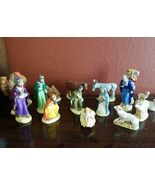 Vtg 80s Nativity Hand Painted Ceramic 16 Piece Set Colorful Christmas~So... - €50,86 EUR