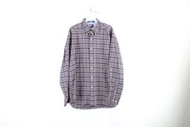 Vtg 90s Tommy Hilfiger Mens Large Baggy Fit Collared Button Shirt Rainbow Plaid - £35.52 GBP