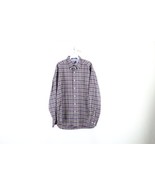 Vtg 90s Tommy Hilfiger Mens Large Baggy Fit Collared Button Shirt Rainbo... - £34.87 GBP