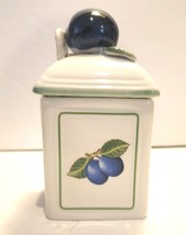 VILLEROY &amp; BOCH Small Canister Jar French Garden Charm Country Collection Plum - £27.64 GBP