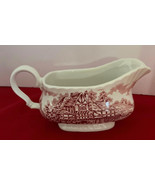 Vintage Myott Pink Gravy Boat Coaching Days England - $338.70 MXN