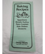 Vintage Chicago Metallic Revised Baking Recipes Brochure Pamphlet - $21.77