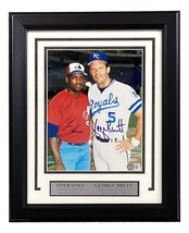 Tim Raines George Brett Autografato con Cornice 8x10 MLB Baseball Foto Bas - £175.48 GBP