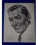 Clark Gable Academy Award Portrait Print Vintage 1962 Volpe It Happened ... - $227.89 MXN