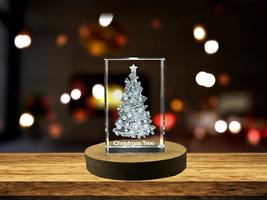 LED Base included | Sparkling Christmas Tree | 3D Engraved Crystal Decoration - £31.45 GBP+