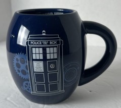 Dr. Who Tardis Coffee Mug 2012 BBC Dark Blue Rounded Ceramic British TV - £14.57 GBP