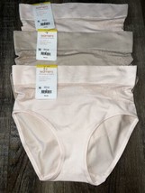 Warners ~ Womens Brief Underwear Panties Nylon Blend 3-Pair Seamless ~ M/6 - £19.32 GBP