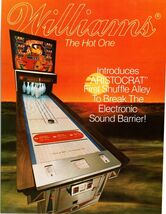 Aristocrat Shuffle Bowling Alley Arcade Game Flyer Vintage Promo Art 8.5... - $20.24