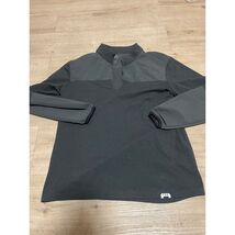 Fox Indicator Mens L Gray 1/4 Zip Jacket Moto Cycling Outdoor Long Sleeve - $32.92