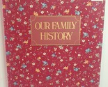 Avenel Books Our Family History Genealogy Book Red Blue Floral Vintage 1981 - £19.57 GBP