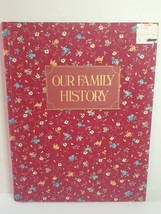 Avenel Books Our Family History Genealogy Book Red Blue Floral Vintage 1981 - £19.34 GBP