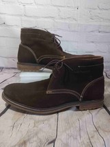 Hush Puppies Brown Suede Chukka Boots Shoes Lace Up Rubber Sole Mens 11.5 - £30.53 GBP