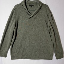 Banana Republic Mens Sweater Sz XL Long Sleeve Pullover Cowl Neck Olive Green - $20.37