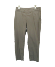 Coldwater Creek pants cropped Size 10 brown flat front straight leg inseam 25&quot; - £13.06 GBP