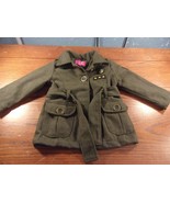 Pink Platinum Girls Green Army Jacket Coat Size 2T SI 408 - €13,12 EUR