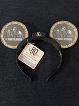 Disney Parks Haunted Mansion 50th Mickey Ears Headband Light Up - NWT - £15.34 GBP