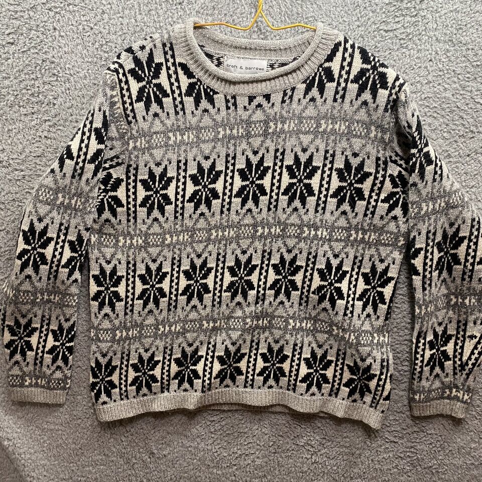 Primary image for Croft And Barrow Silk Blend Sweater Snowflakes Winter Size Small Ugly Christmas