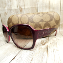 Coach Womens Burgundy Sunglasses FRAME ONLY w/Case  - Tasha S846 58-16-125 - £28.65 GBP