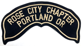 Vintage ROSE CITY CHAPTER Portland OREGON Motorcycle PATCH Back Vest Bik... - $39.59