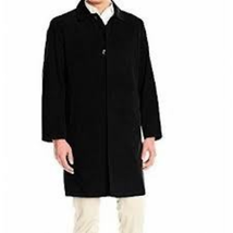  NWOT London Fog Mens Size 36S Black Wool Blend Top Coat - £70.04 GBP