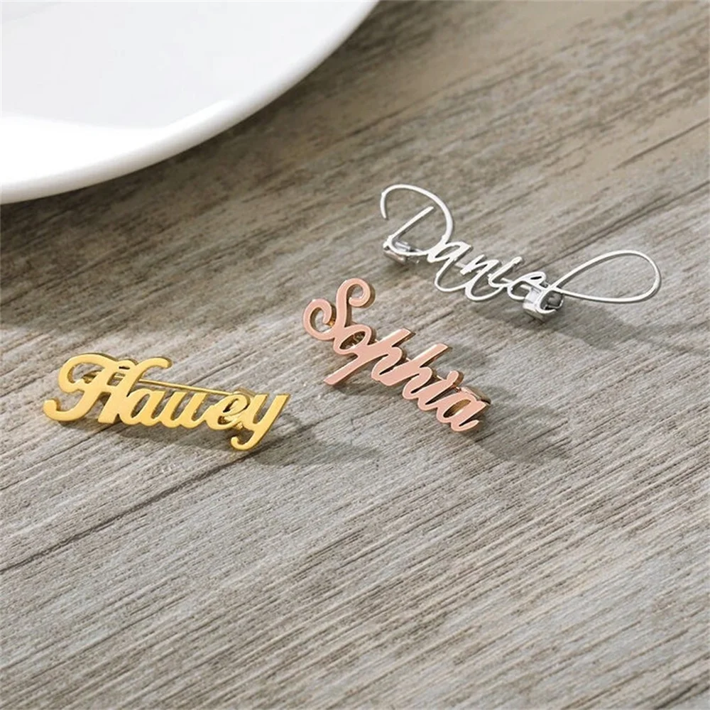 Sporting Custom Badges Name Letter Brooch Pin Personalized Customization Company - £18.67 GBP