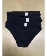 Auden Size XL (16) Women&#39;s 3 Pack Cotton String Bikini Underwear in Black - £14.84 GBP