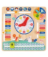 Montessori Educational Wooden Learning Toys Kids Daily Calendar My Calen... - £27.40 GBP