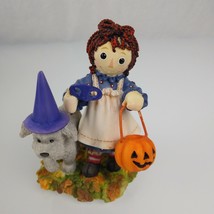 Vintage Raggedy Ann &amp; Andy &quot;Trick Or Treat You&#39;re So Sweet&quot; Halloween Figurine - £31.84 GBP