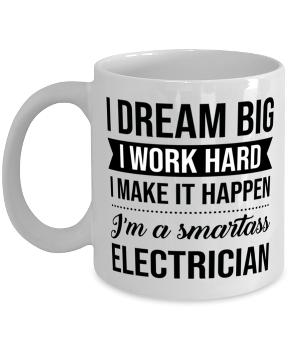 Electrician Coffee Mug - 11 oz Tea Cup For Office Co-Workers Men Women - I
