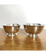 PAUL REVERE Reproduction Silver Plate Bowls by Oneida 6” And 5” Size Bowls - £15.49 GBP