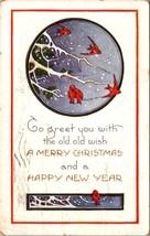 Vintage 1912 Merry Christmas &amp; Happy New Year Postcard - £5.33 GBP