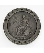 1797 Great Britain 2 Pence Copper Coin, VF Condition KM 619 - €199,27 EUR